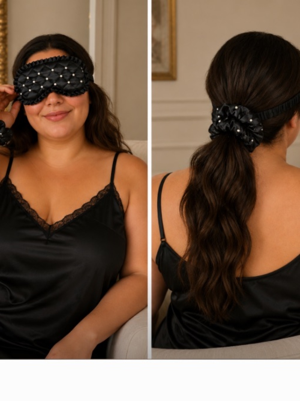 Satin Eye Mask & Scrunchie Set